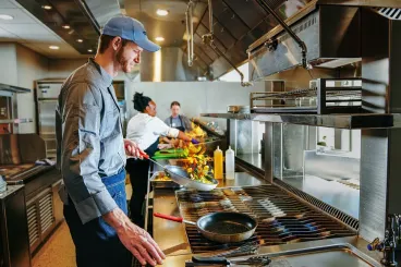 men cooking