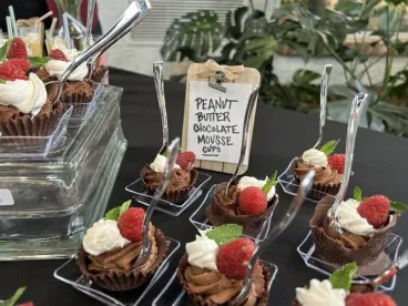 peanut butter chocolate mousse cups